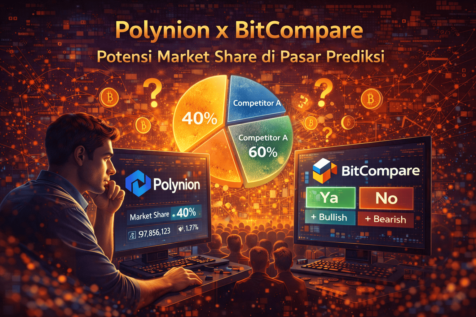 Polynion market share dalam industri prediction market global