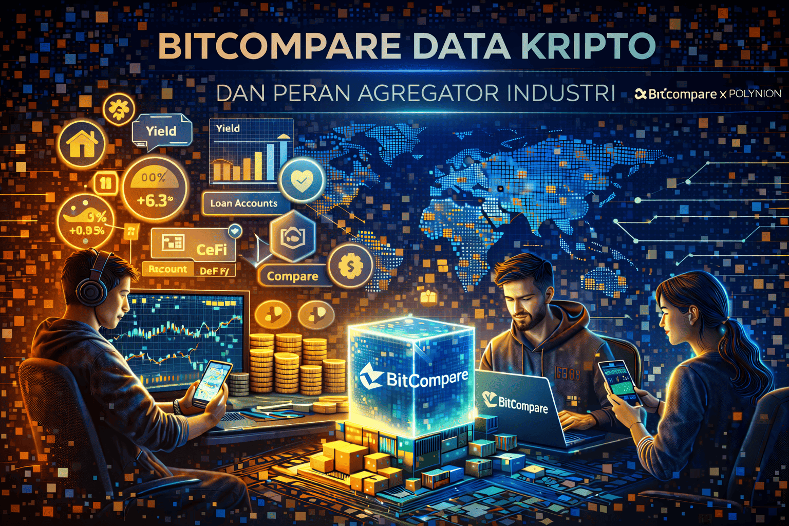 BitCompare data kripto dan peran agregator industri – BitCompare X Polynion