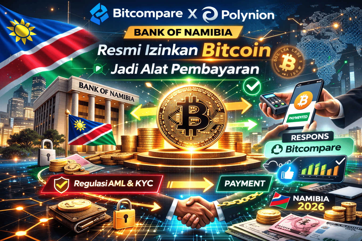 Bank of Namibia Izinkan Bitcoin untuk Pembayaran