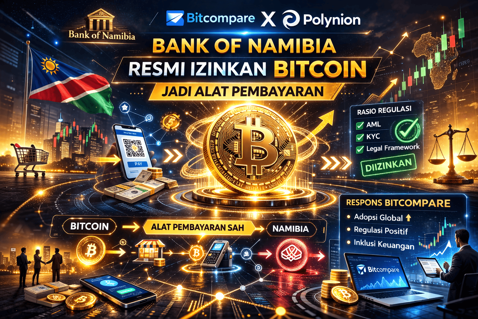 Bitcompare Soroti Kebijakan Kripto Namibia 2021–2026