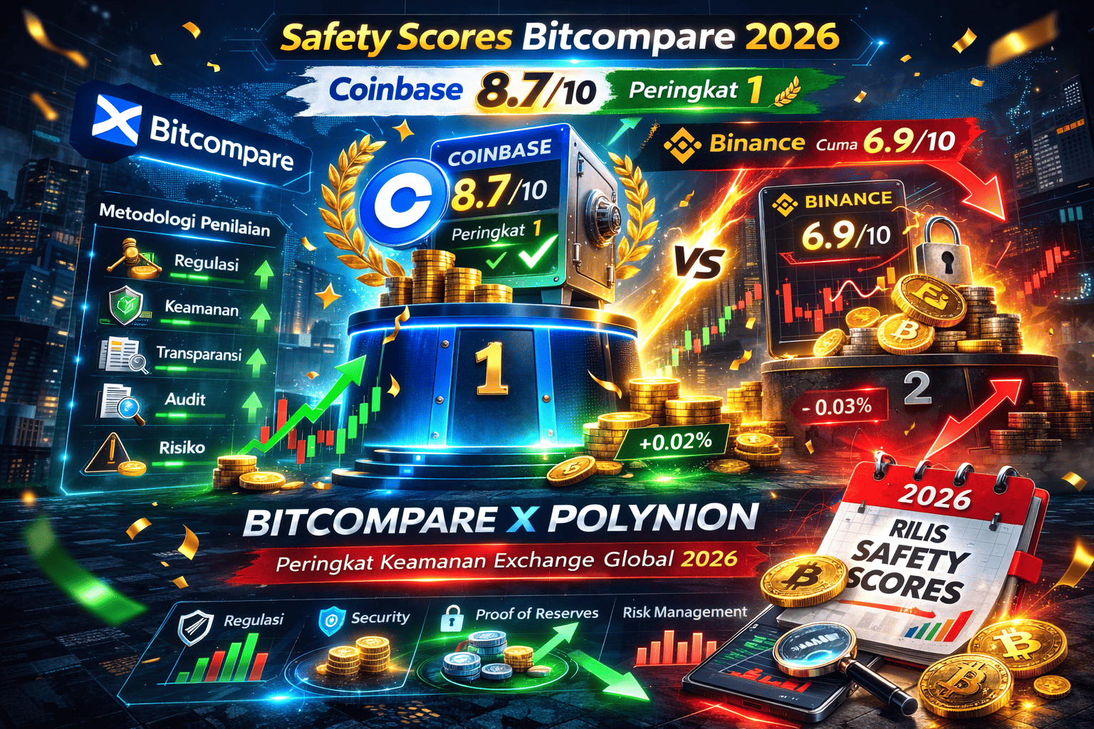Safety Scores Bitcompare 2026: Coinbase vs Binance