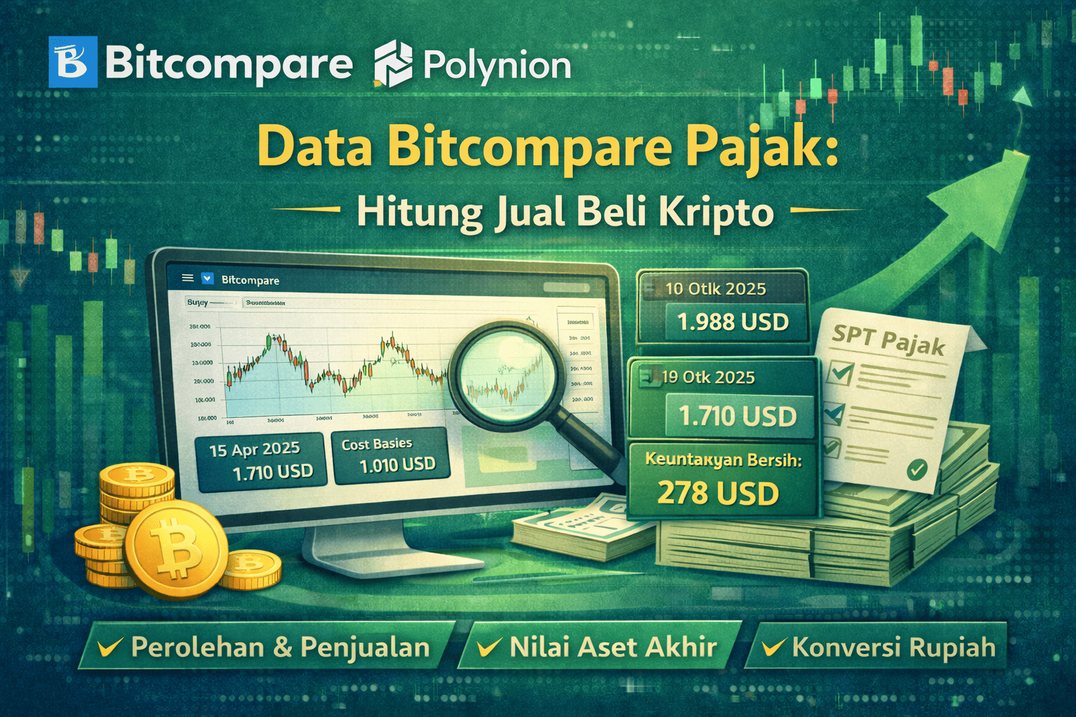 Data Bitcompare Pajak: Hitung Jual Beli Kripto